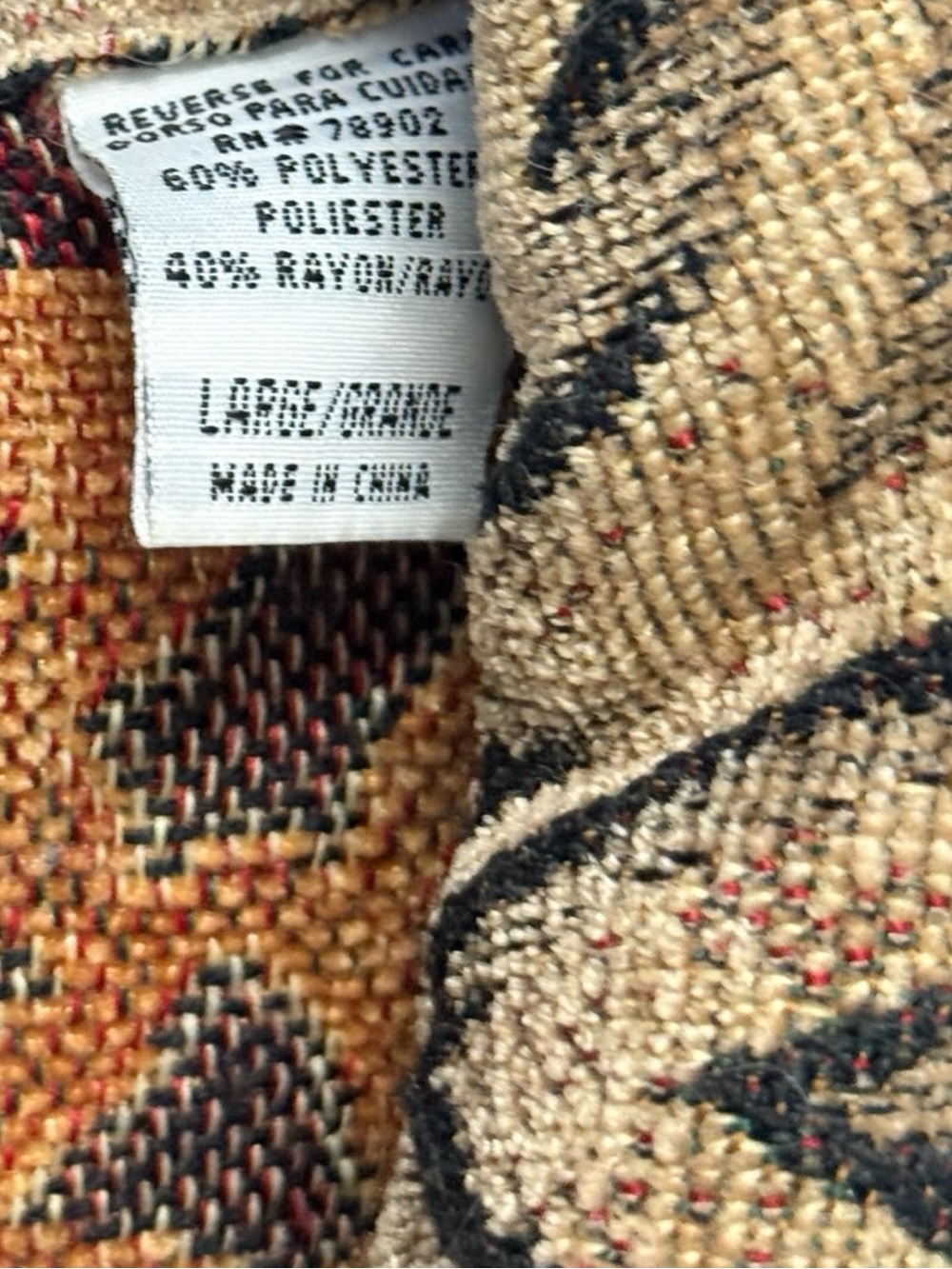 Women's Multicolor Patterned Button-Up Jacket - Picture 3 of 5